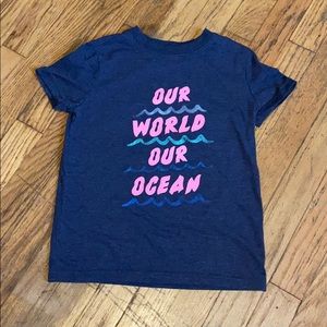 Cat & Jack "OUR WORLD OUR OCEAN" Graphic Tee -XS